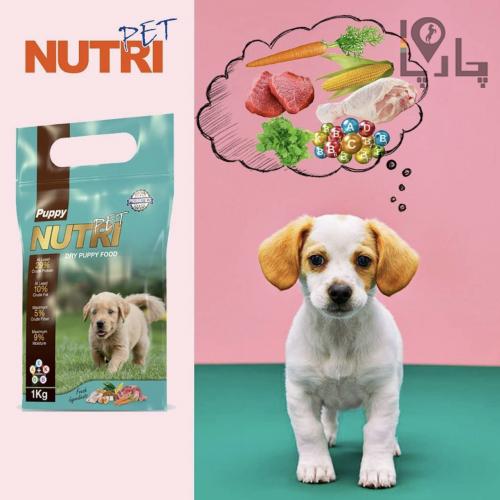 غذای خشک توله سگ نوتری پت Nutri pet puppy پاپی 29 درصد پروتئین، پربیوتیک 2 کیلوگرمی