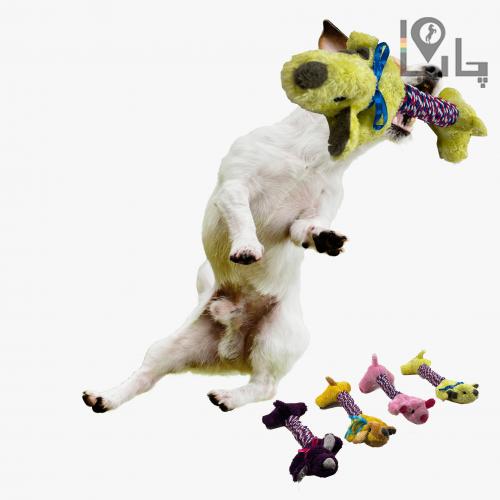 عروسک پرتابی و دندانی سگ و انواع پت لیزی ربیت Lazy Rabbit سایز M